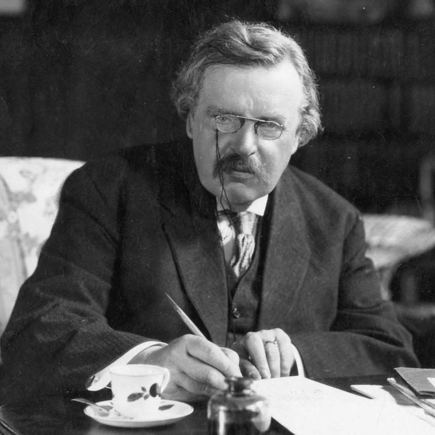 GK Chesterton at work